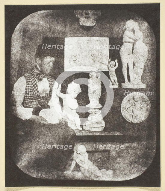 Bayard et ses Statuettes, 1842/50, printed 1965. Creator: Hippolyte Bayard.