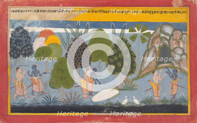 Rama and Lakshmana Search in Vain for Sita: Illustrated folio..., ca. 1680-90. Creator: Unknown.