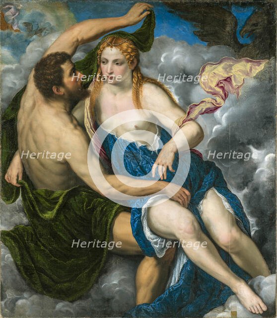 Jupiter and Io, 1550s. Creator: Bordone, Paris (1500-1571).