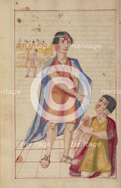 Tupac Inca Yupanqui and a Quipucamayoc, completed in 1616. Creator: Unknown.