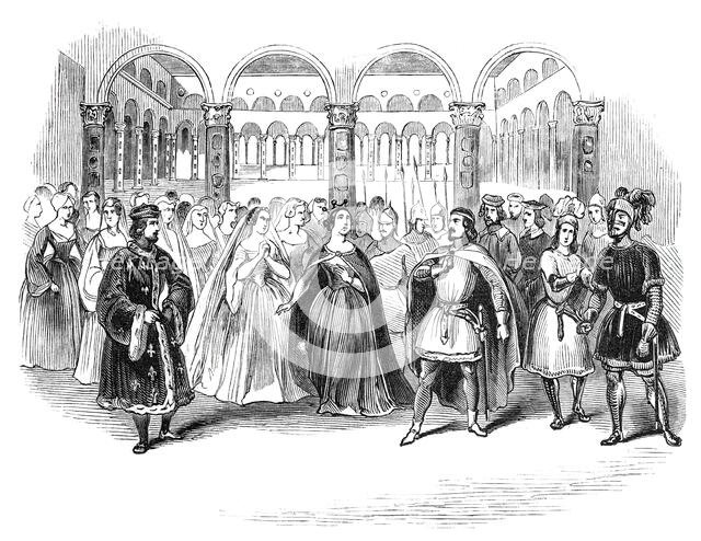 Scene from Ricci's new opera of "Corrado di Altamura", at Her Majesty's Theatre, 1844. Creator: Unknown.