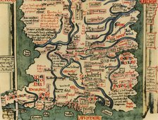 'Matthew Paris's Map of Great Britain, c.1250', (1944).  Creator: Matthew Paris.