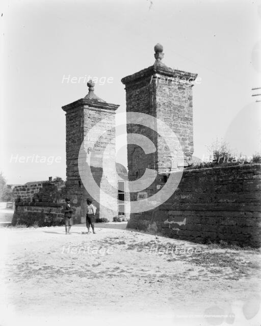 Old City Gate, St. Augustine, Fla., c1901. Creator: William H. Jackson.