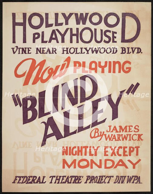 Blind Alley, Los Angeles, [193-]. Creator: Unknown.