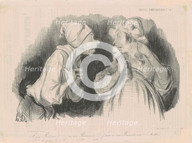 M'ame Bonneau... J'aime m'ame Bonneau moi!..., 19th century. Creator: Honore Daumier.