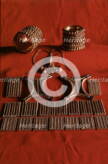 Treasury of Carambolo, bracelets and necklaces.