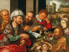 The Parable of the Merciless Creditor, Mid of 16th cen.. Creator: Hemessen, Jan Sanders, van (c. 1500-c. 1566).