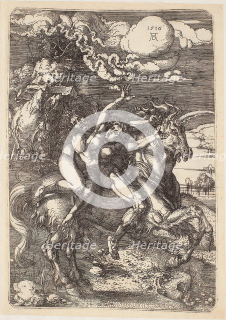 Abduction of Proserpine on a Unicorn, 1516. Artist: Dürer, Albrecht (1471-1528)