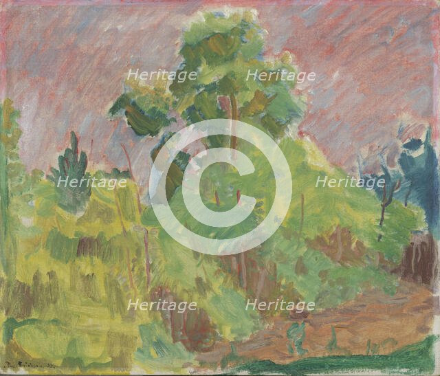 Red Sky at Holmsbu, 1933. Creator: Thorvald Erichsen.