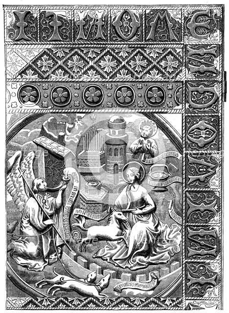 The mystical chase of the unicorn, which has taken refuge in the lap of the virgin, 15th century, (1 Artist: Unknown