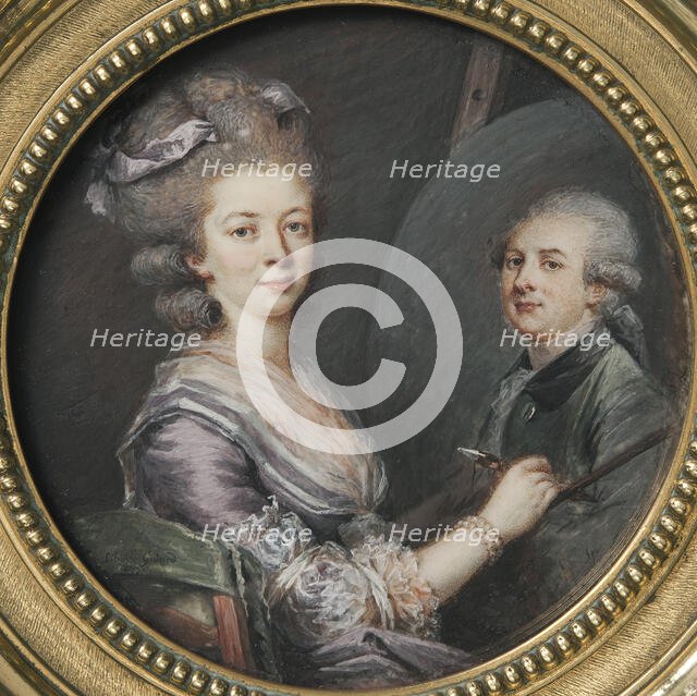 Madame Lefranc painting the portrait of her husband Charles Lefranc, 1779. Creator: Adelaide Labille-Guiard.