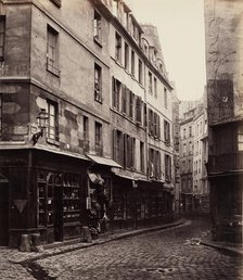 Rue Galande, between 1865 and 1869. Creator: Charles Marville.