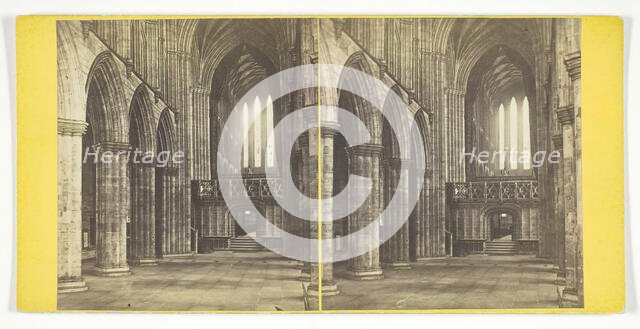 Glasgow Cathedral - The Nave, 1867. Creator: Archibald Burns.