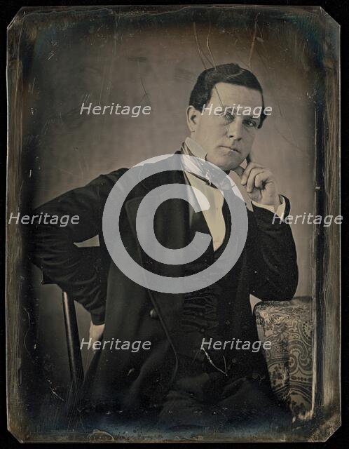 Portrait of a Seated Man, about 1848-1858. Creator: Unknown.