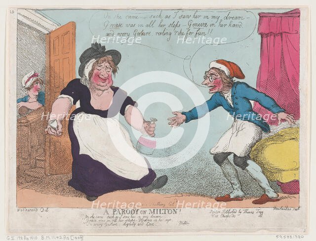 A Parody on Milton, 1807., 1807. Creator: Thomas Rowlandson.