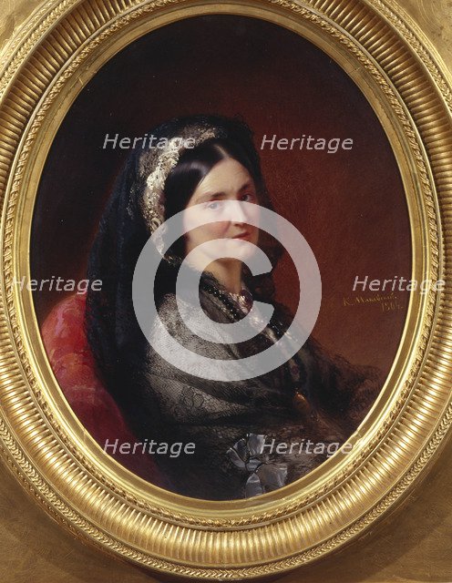 Portrait of Countess Natalia Pavlovna Stroganova (1796-1872), 1864. Artist: Makovsky, Konstantin Yegorovich (1839-1915)