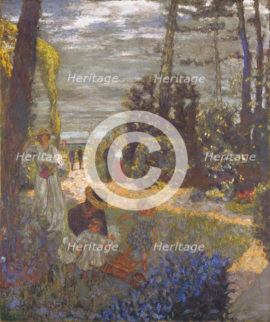 The Terrace at Vasouy, the Garden, 1901. Artist: Vuillard, Édouard (1868-1940)