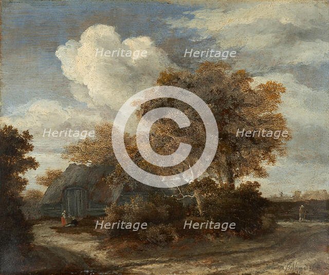 Hut along a Roadside, 1659. Creator: Meindert Hobbema.