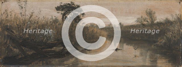 "The tall pipes with the swaying, soft tufts, and the reeds [...], and the crooked elm..., 1890. Creator: August Jerndorff.