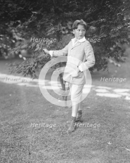 Lewisohn, Walter, Master, standing outdoors, 1926? Creator: Arnold Genthe.