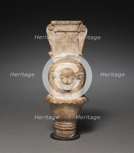 Votive Hathor Column Capital, 380-30 BC. Creator: Unknown.