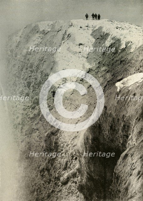 'The Crater of Erebus, 900 Feet Deep and Half A Mile Wide', 1908, (1909).  Artist: Unknown.