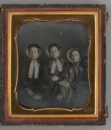 Untitled (Portrait of Three Girls), 1850. Creator: Unknown.