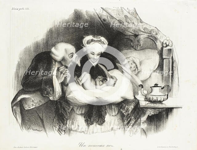 Un Nouveau Nez, 1833. Creator: Honore Daumier.