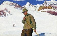 Skier, 1899. Creator: Giacometti, Giovanni (1868-1933).