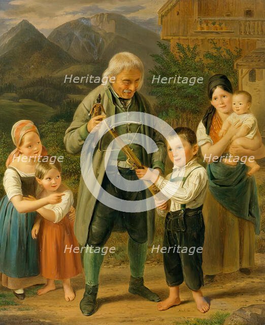 Archery lessons, 1833. Creator: Franz Bernhardt.