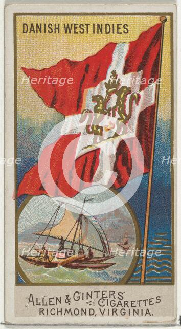 Danish West Indies, from Flags of All Nations, Series 2 (N10) for Allen & Ginter Cigarette..., 1890. Creator: Allen & Ginter.