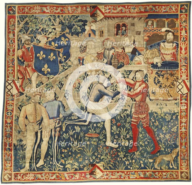 The Meeting of Kings Henry VIII and King Francis I (Tapestry), c. 1520. Artist: West European Applied Art  