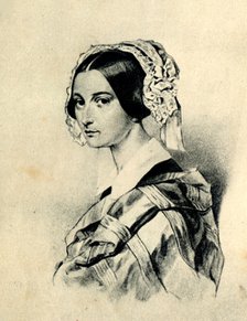 Portrait of Alexandra Smirnova-Rosset (1809-1882). After a drawing by P. Sokolov. Artist: Anonymous  