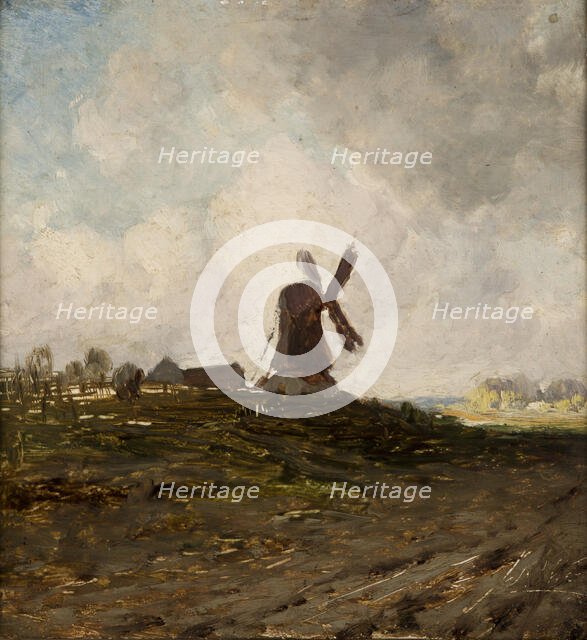 Landscape with a Windmill, c1880. Creator: Antoni Kozakiewicz.