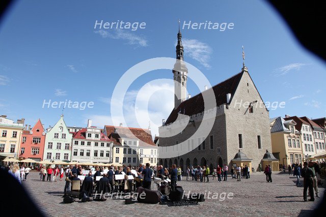 Outdoor concert in Town Hall Square, Tallin, Estonia, 2011. Artist: Sheldon Marshall