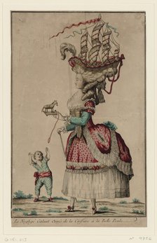 Coiffure à la Belle-Poule, 1778. Artist: Anonymous  