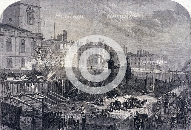 Holborn Viaduct, London, 1867. Artist: RCH