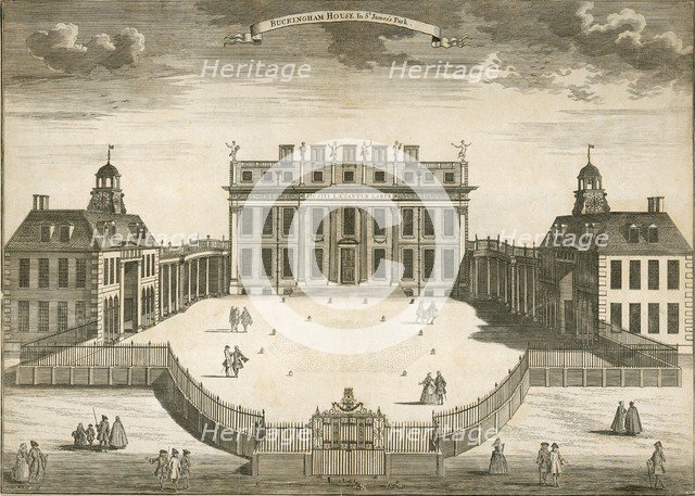 'Buckingham House in St James Park', London, 1750. Artist: Sutton Nicholls.