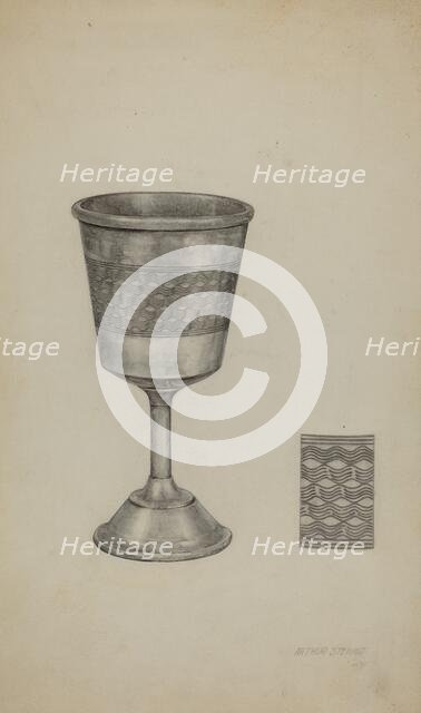 Pewter Chalice, c. 1940. Creator: Arthur Stewart.