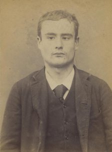 Chapuis. Charles, Paul. 17 ans, né le 22/3/76 à Paris VIle. Tapissier. Anarchiste. 7/1/94, 1894. Creator: Alphonse Bertillon.