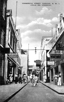 Commercial Street, Curacao, Netherlands Antilles, c1900s. Artist: Unknown