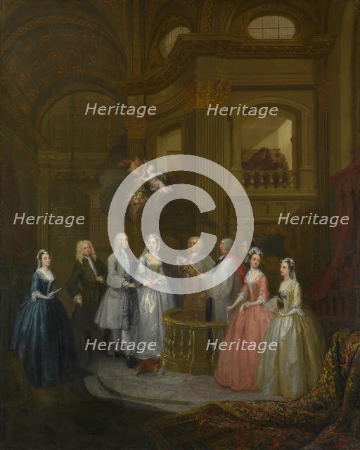 The Wedding of Stephen Beckingham and Mary Cox, 1729. Creator: William Hogarth.