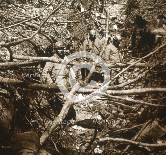 Trenches in front of Fort Souville, northern France, c1914-c1918. Artist: Unknown.