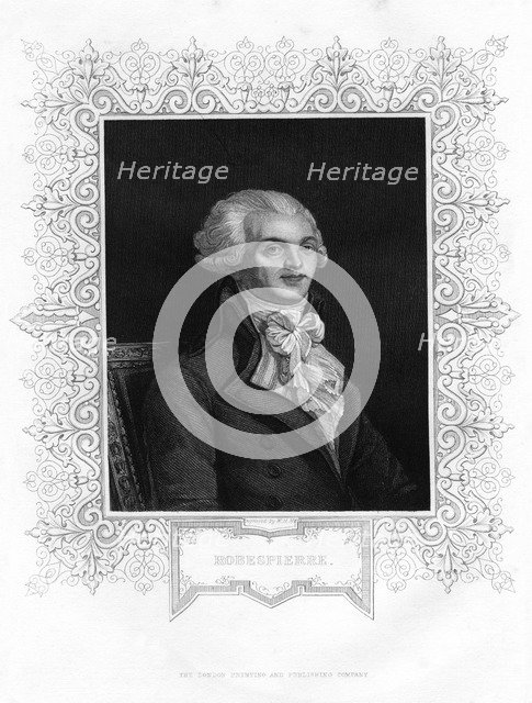 Maximilien Robespierre, one of the leaders of the French Revolution, 19th century. Artist: W H Moll