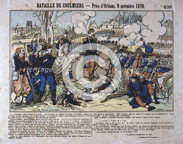 Battle of Coulmiers, Franco-Prussian War, 9th November 1870. Artist: Anon