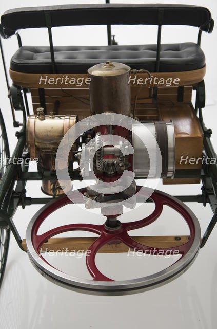 1885 Benz 3 wheeler scale model. Creator: Unknown.