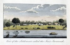 'View of the Settlement called the Jew's Savannah', 1813. Artist: John Gabriel Stedman