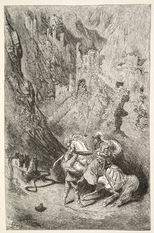 On the Way to the Green Chapel, from Stories of the Days of King Arthur by Charles Henry Hanson, pub