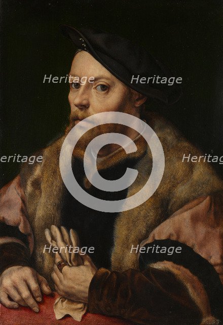 A Man holding a Glove, ca 1532. Artist: Gossaert, Jan (ca. 1478-1532)