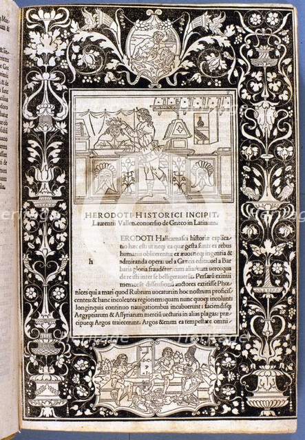 Cover of 'Herodoti historici incipit', 1494. Creator: Herodoto (c. 484 b.C. -  c. 426 b.C.).